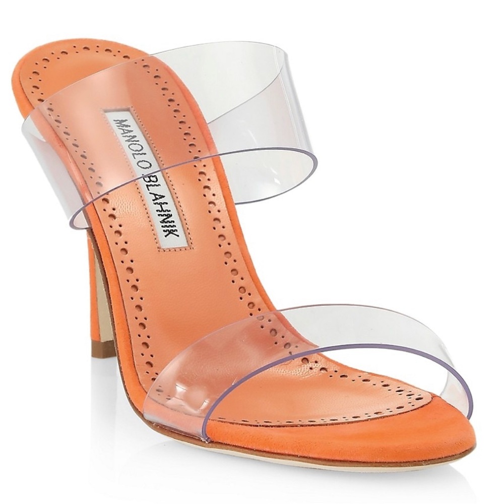 Manolo Blahnik Scolto PVC Heels Sz 41